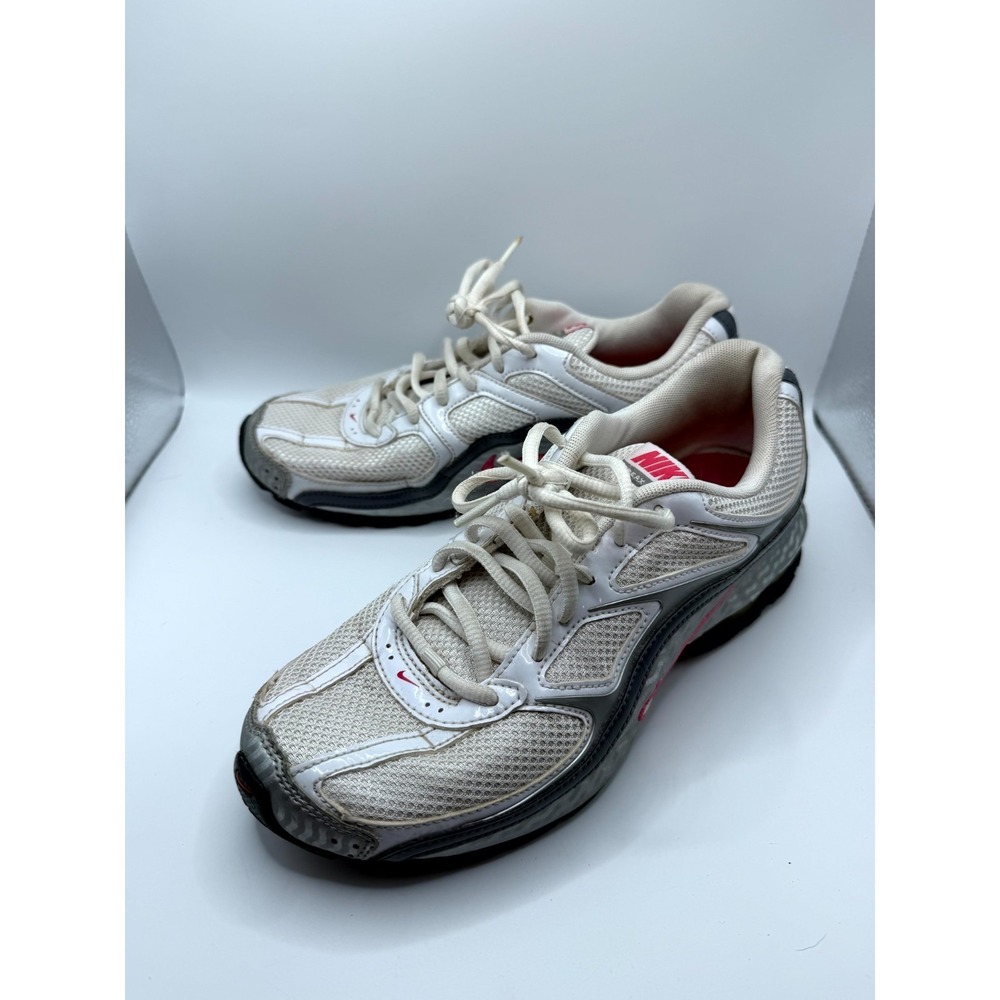 Nike Reax Run 5 407987-116‎ Womens 8 Sneaker White Metallic Silver Running Shoes